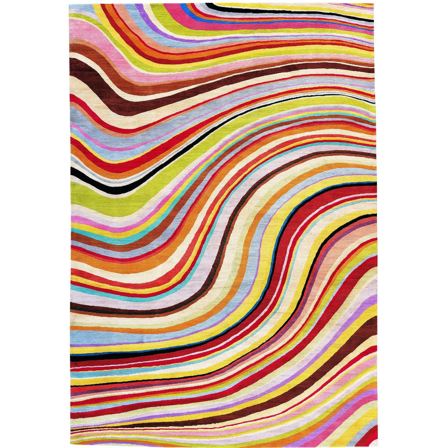 Split Bright Hand Knotted 10x8 Rug In Wool By Paul Smith For Sale At 1stdibs