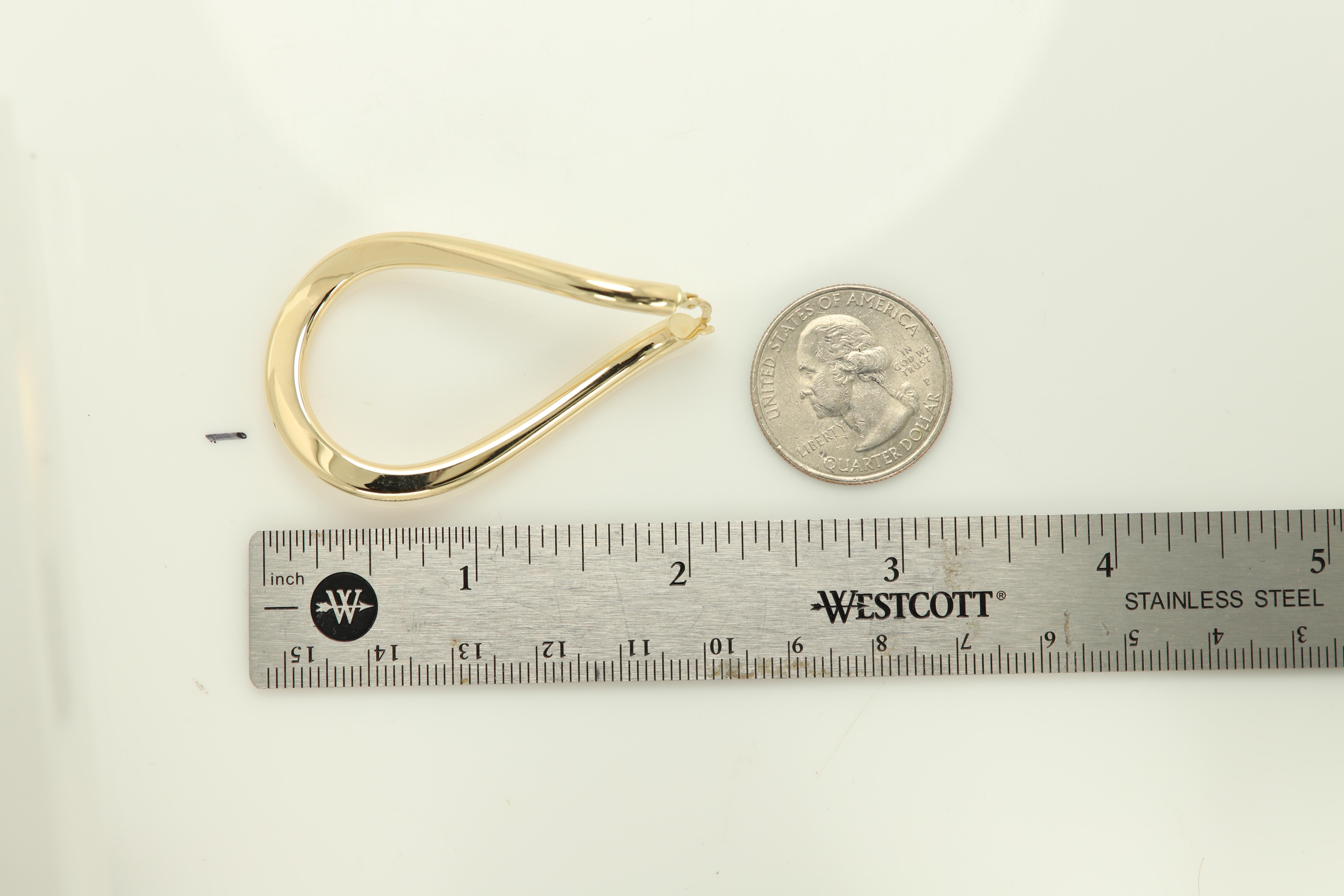 De las mujeres Pendientes Aros Italianos Remolino Oro Macizo 14 Kilates Pendientes Aros Artísticos de Oro