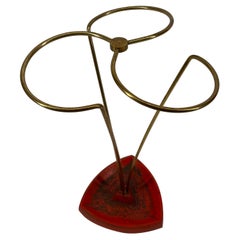 Swirl Modernist Umbrella Stand Brass Style, Austria, 1950s