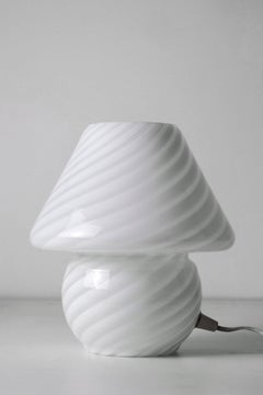 Swirl Mushroom Table Lamp in Murano Glass by Venini