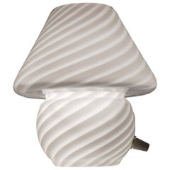 Swirl Mushroom Table Lamp in Murano Glass by Venini