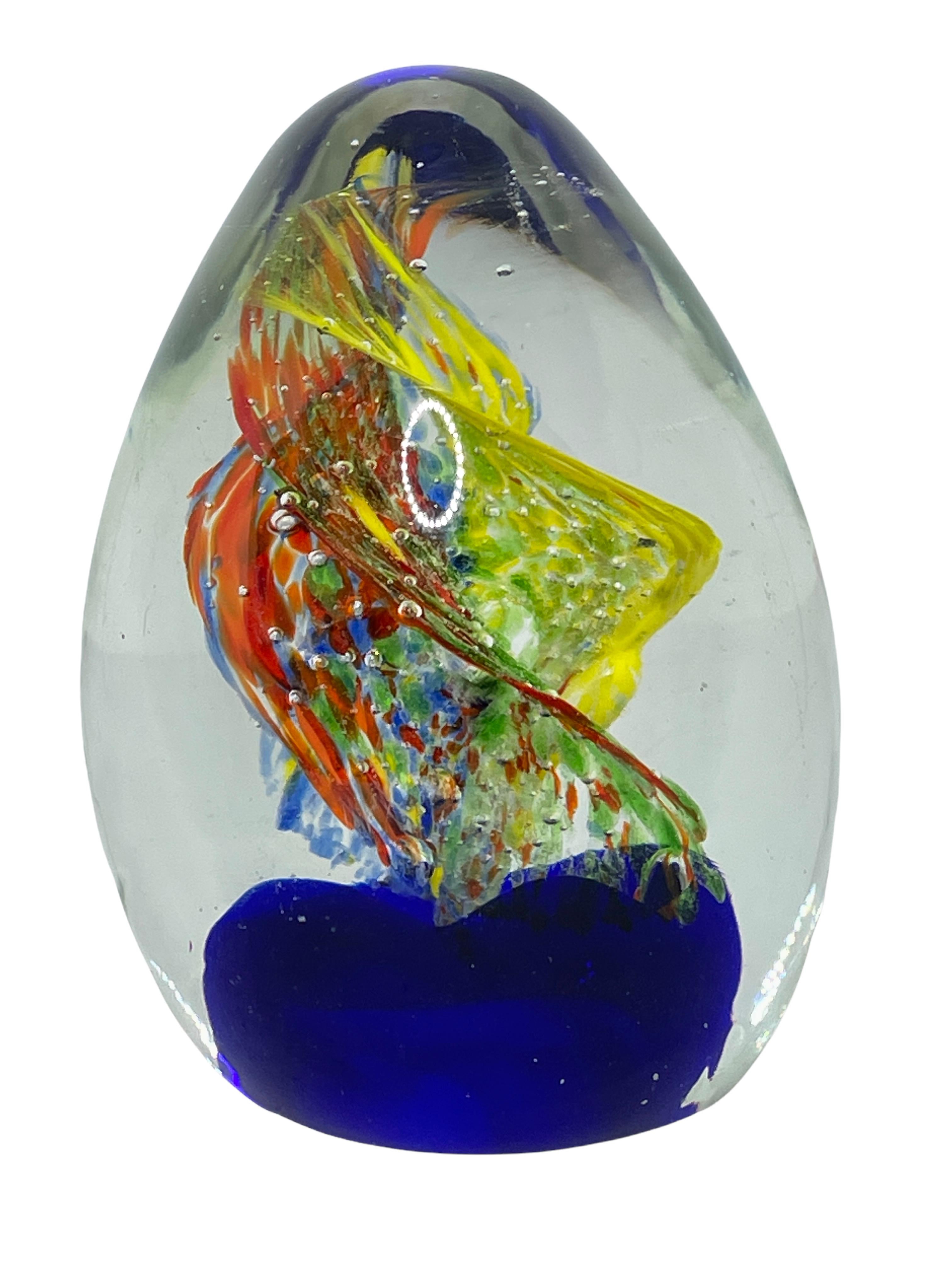 murano aquarium paperweight