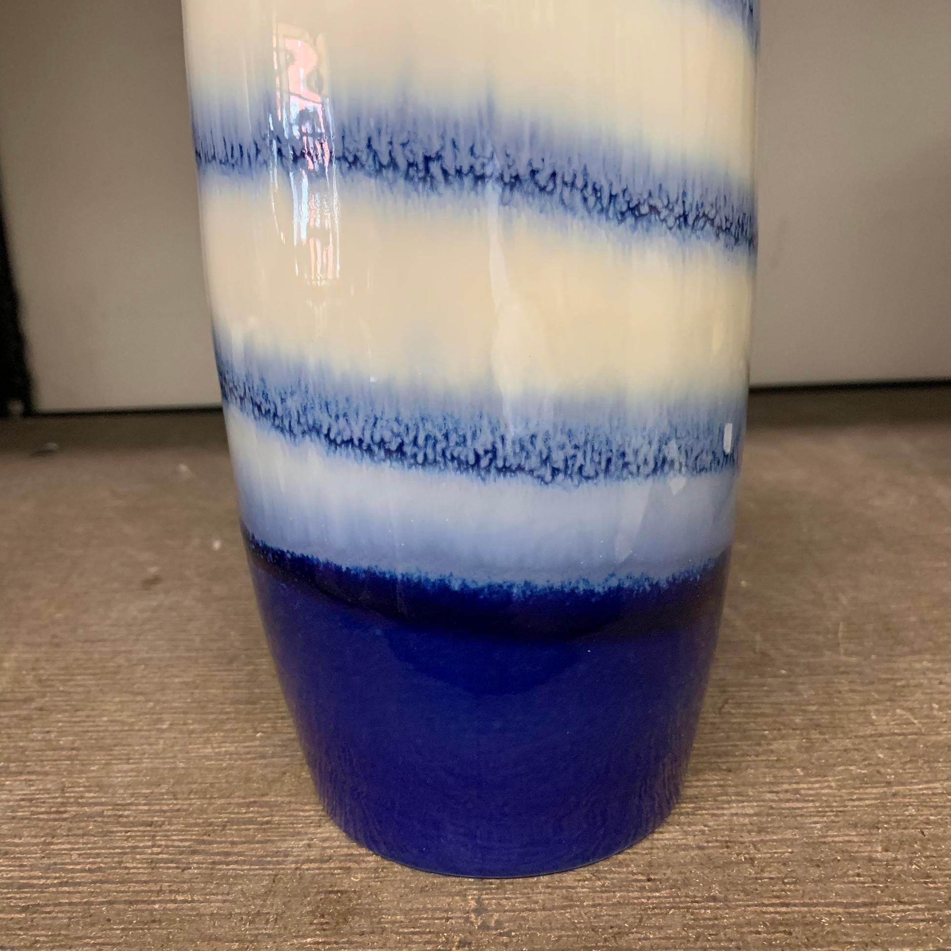 Swirl Pattern Blue and White Porcelain Vase, China, Contemporary In New Condition In New York, NY