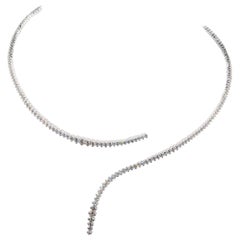 Swirl White Gold Diamond Necklace