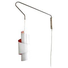 Swirl White Pendant Wall Lamps by Simon Henningsen, Denmark, 1960s