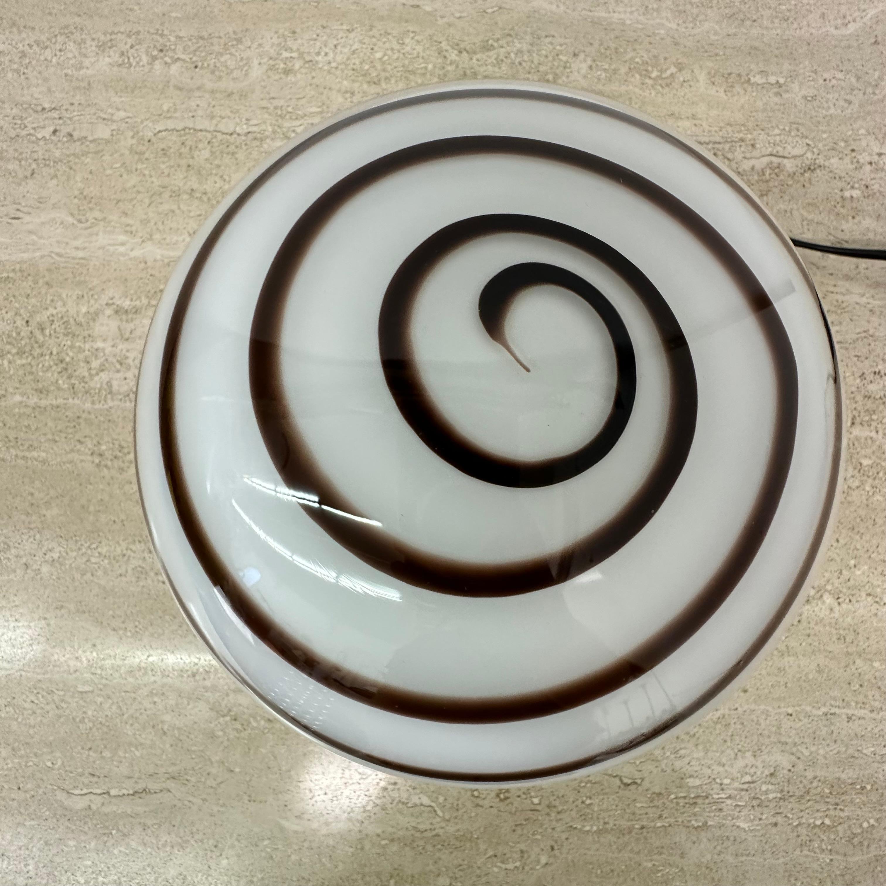 Swirl Zebra table lamp murano glass , 1970’s 4