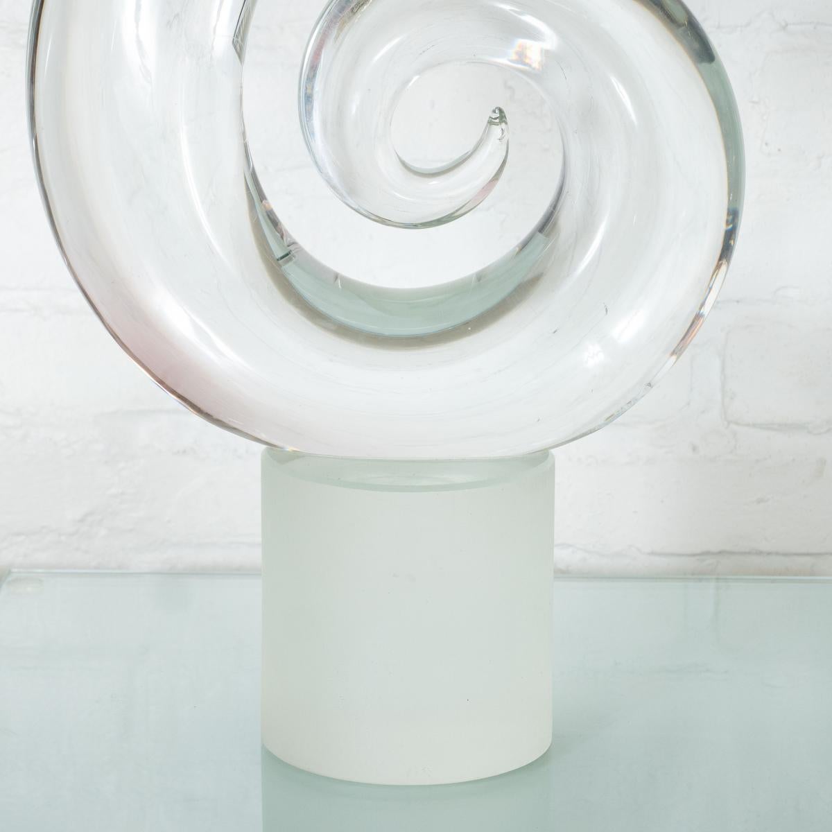 Swirled Murano Glass Sculpture by Elio Raffaeli 1