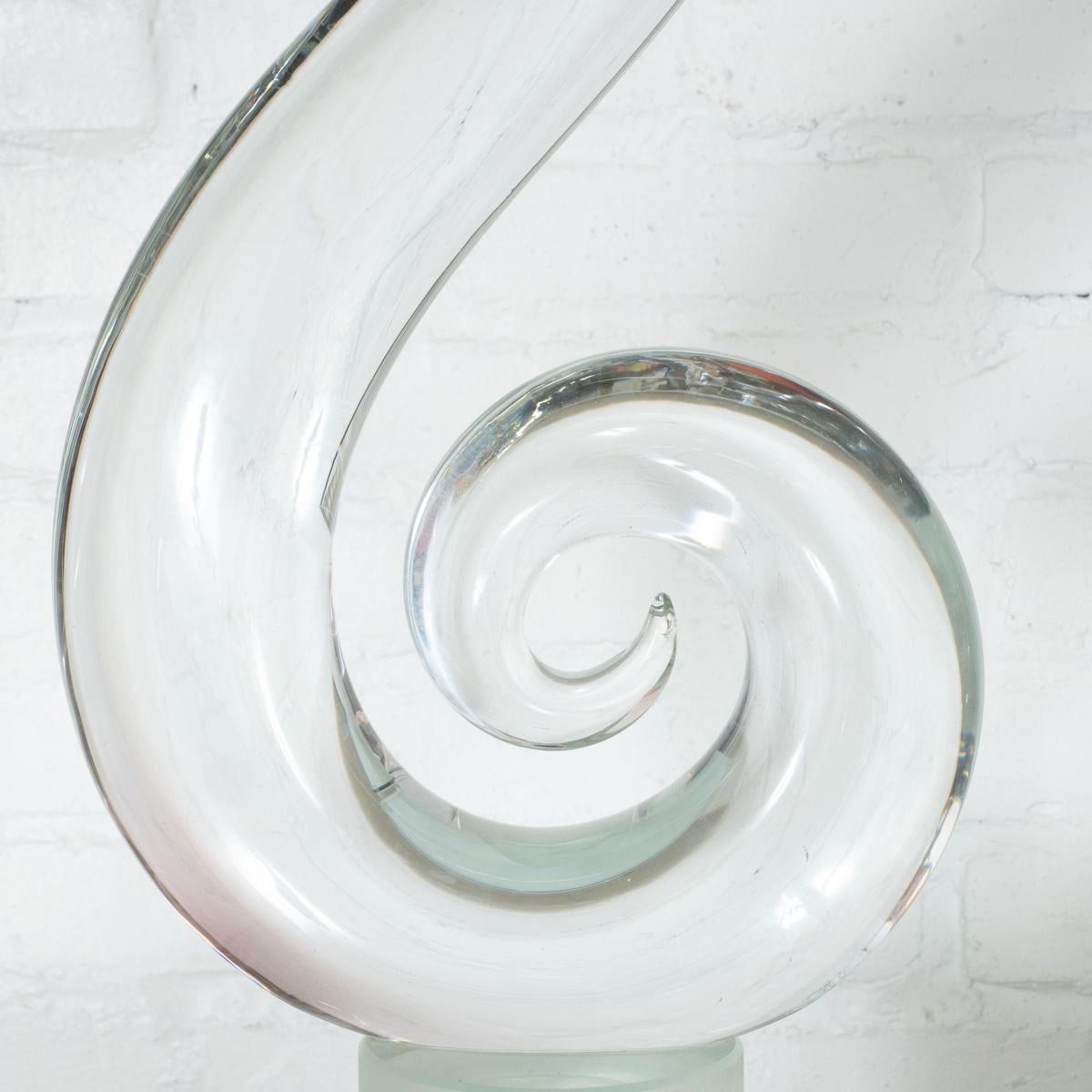 Swirled Murano Glass Sculpture by Elio Raffaeli 2
