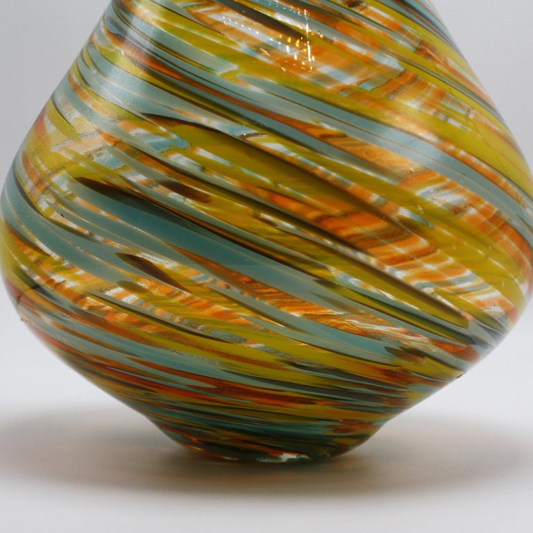 Swirled Murano Glass Vase, circa 1970 at 1stDibs