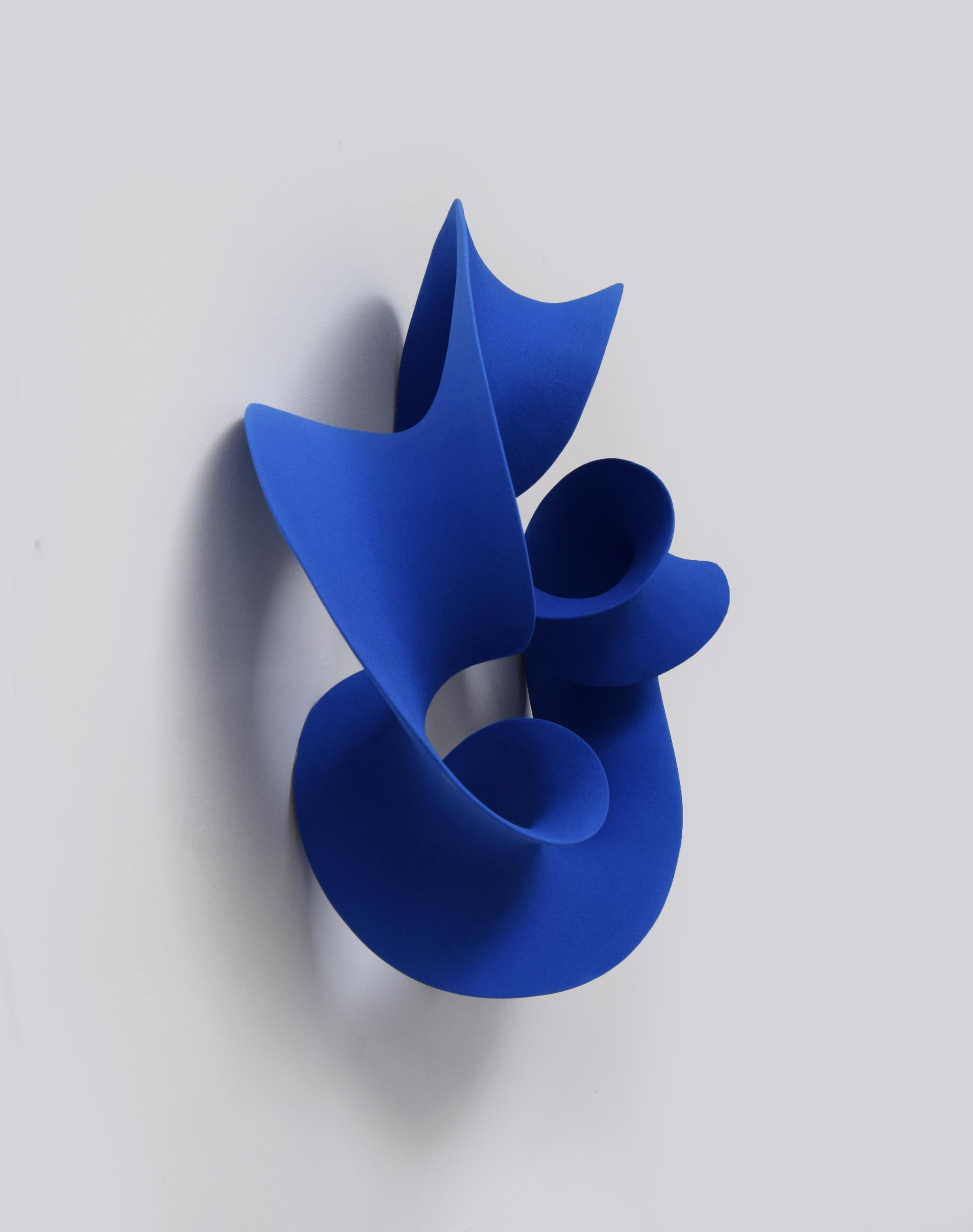 Contemporary Swirling Blue Abstract Sculpture, Merete Rasmussen For Sale