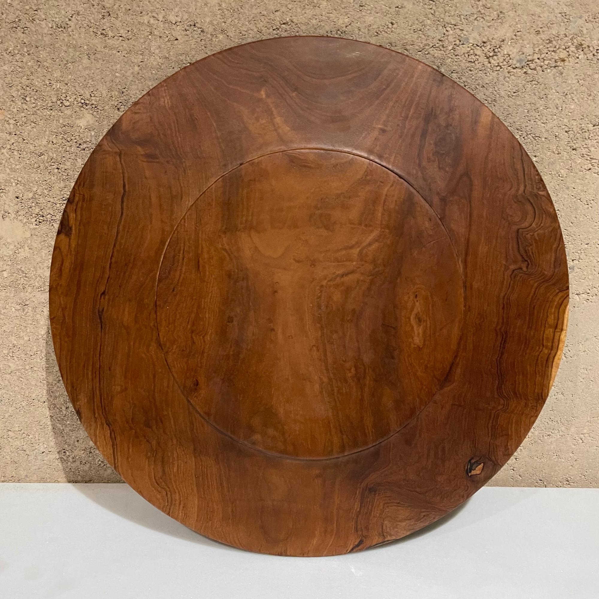 Swirling Exotic Rosewood Sculpturally Modern Plate Style of Rude Osolnik 1960s 1