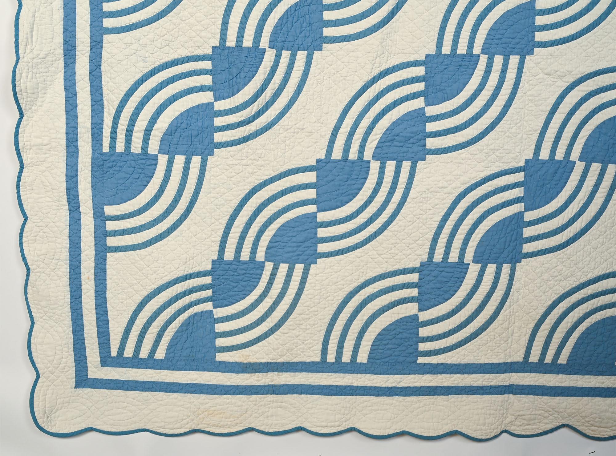 Quilt mit wirbelnden Fächern im Zustand „Hervorragend“ im Angebot in Darnestown, MD