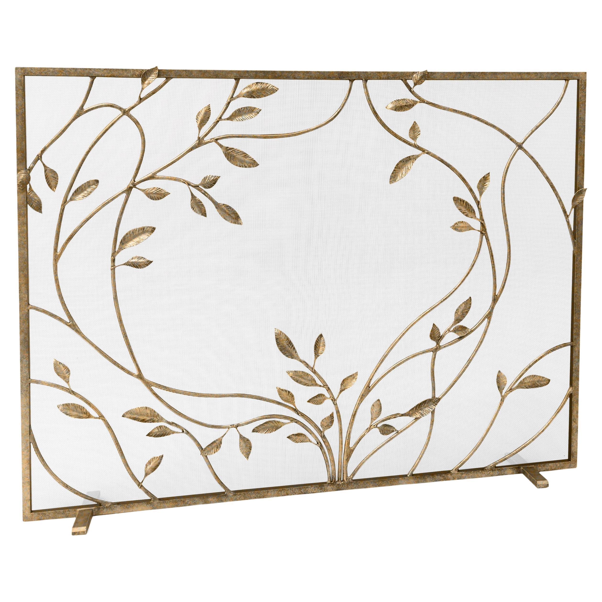 Pare-feu tourbillonnant Jasmine Vines en or vieilli