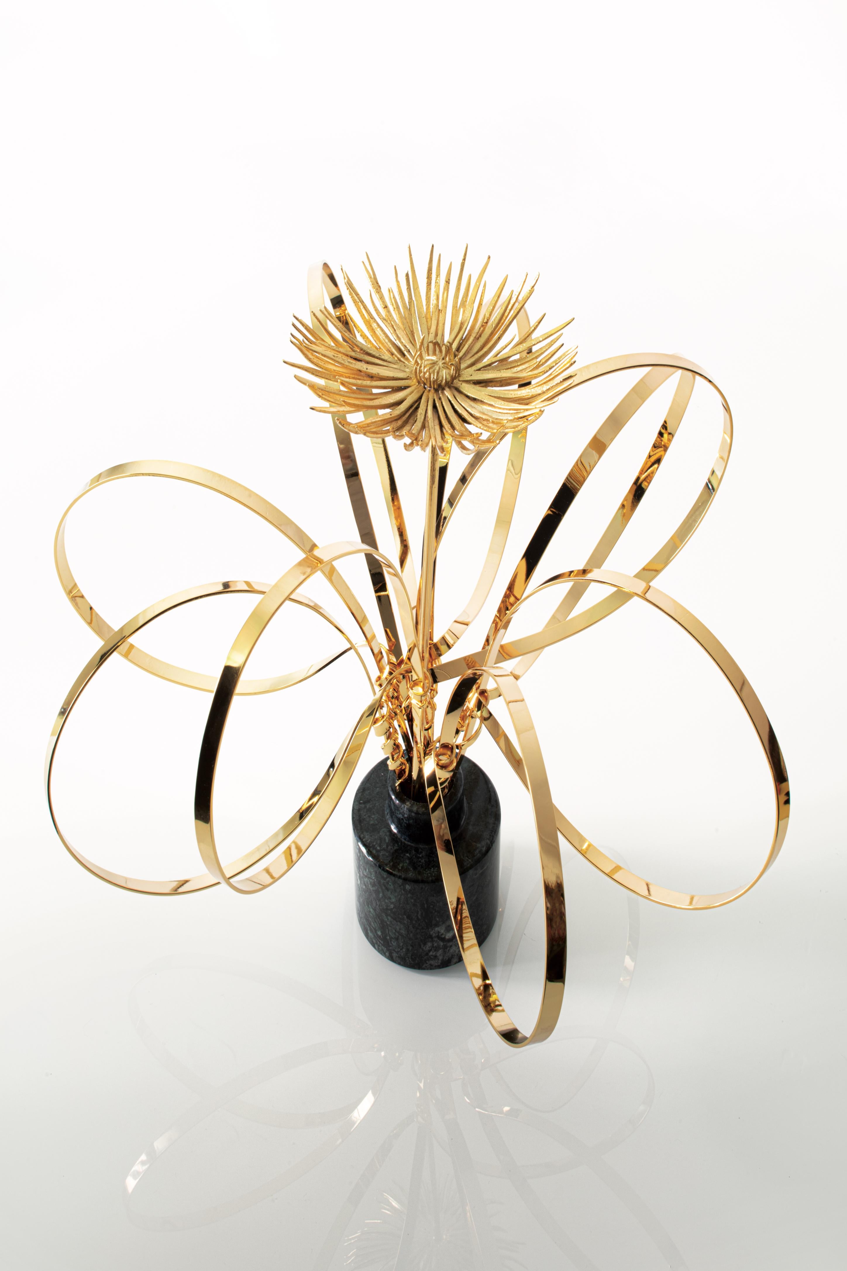 Italian Swirls and Mum Sculptureby Art Flower Maker For Sale