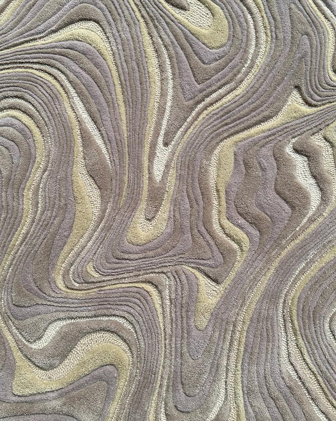 Teppich Swirls Wirbel in organischer Form von RAG home (Moderne) im Angebot