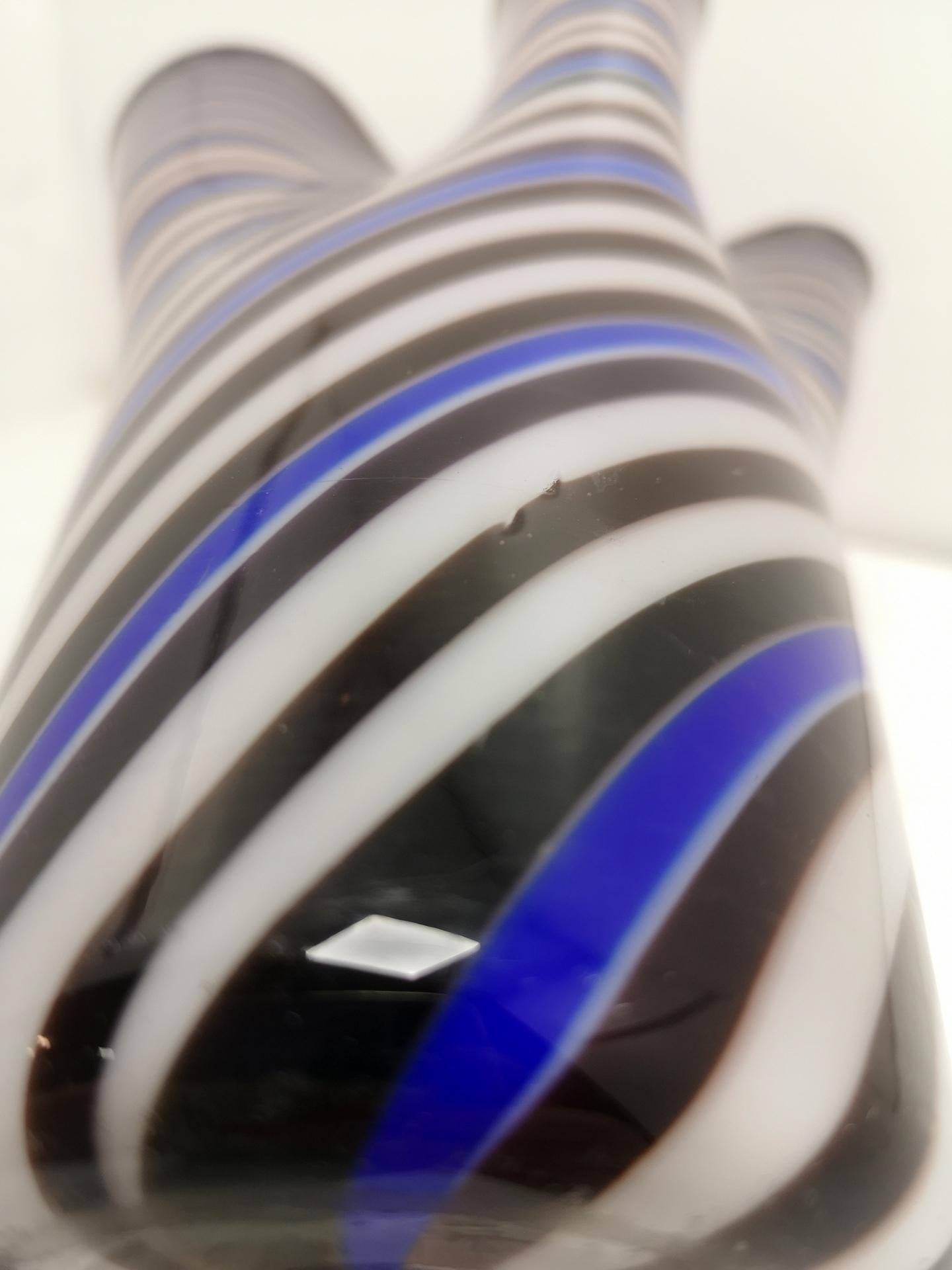Swirly Multicolored Murano Glass Vase, 1970s 6