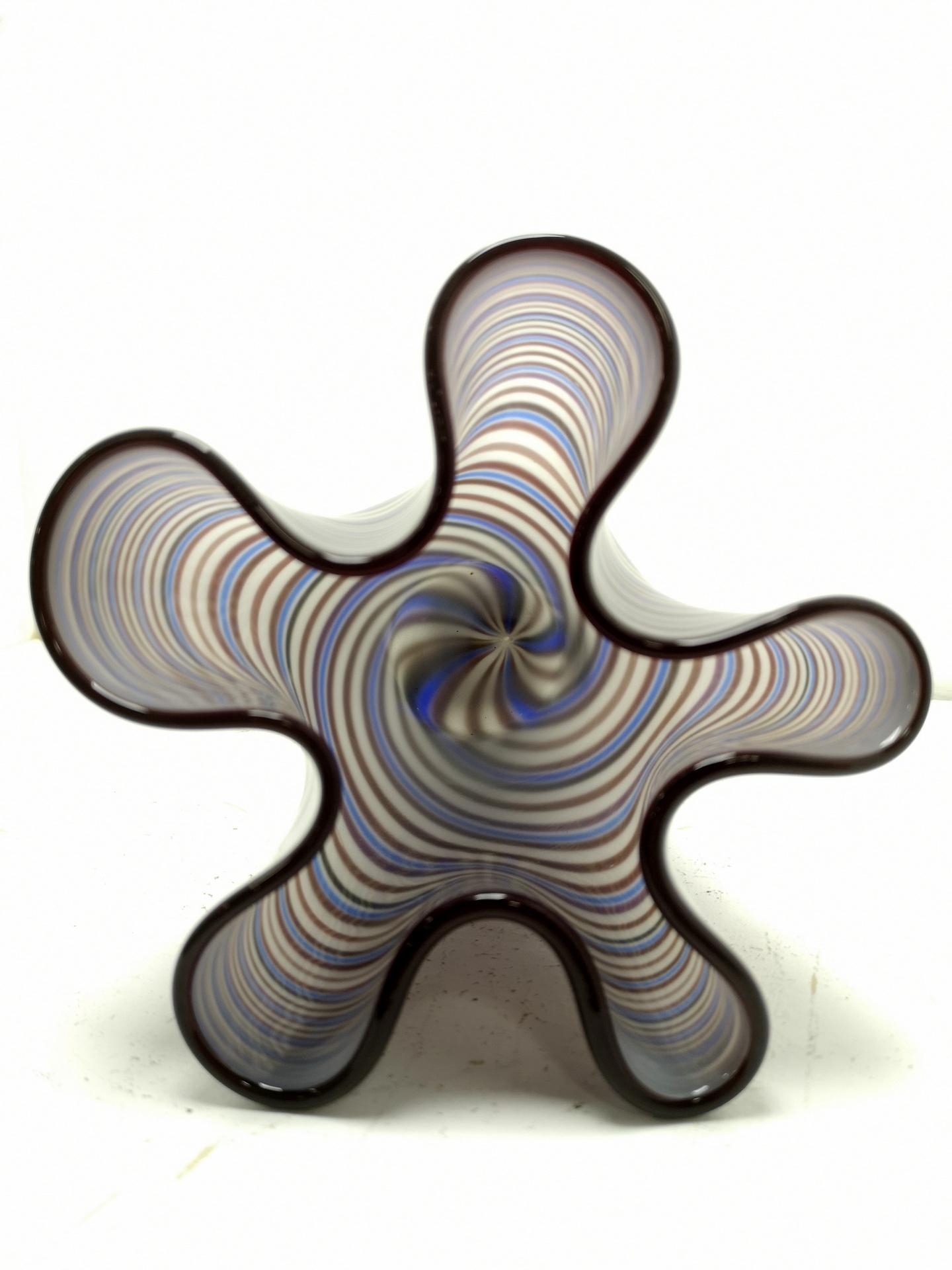 Swirly Multicolored Murano Glass Vase, 1970s 2