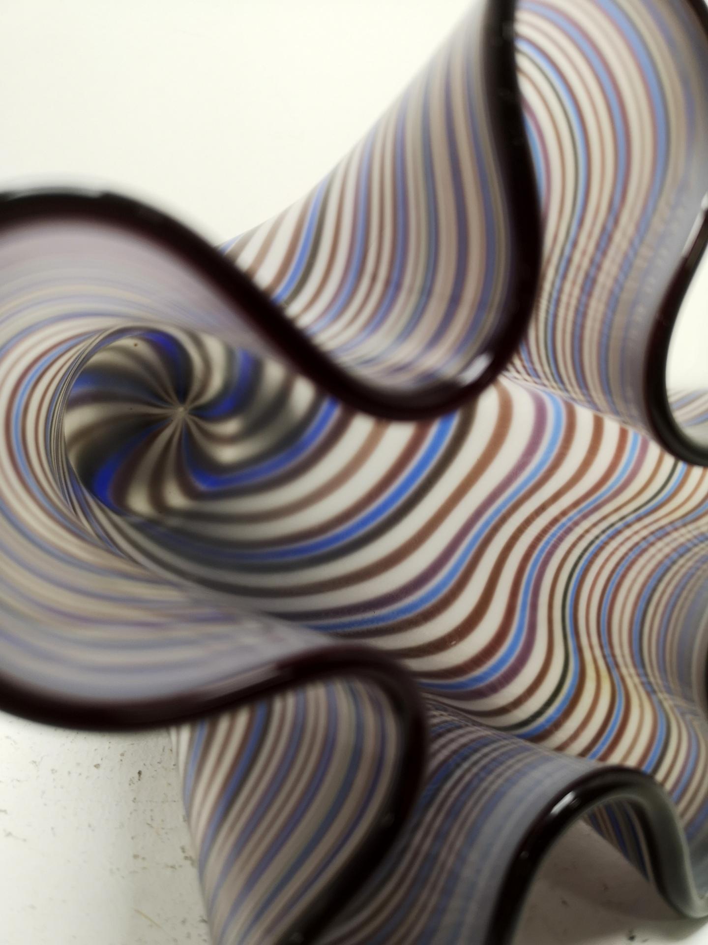 Swirly Multicolored Murano Glass Vase, 1970s 3