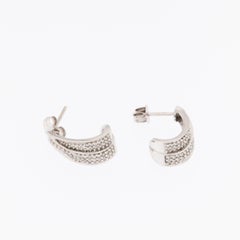 Swiss 18kt White Gold Earrings with Diamonds