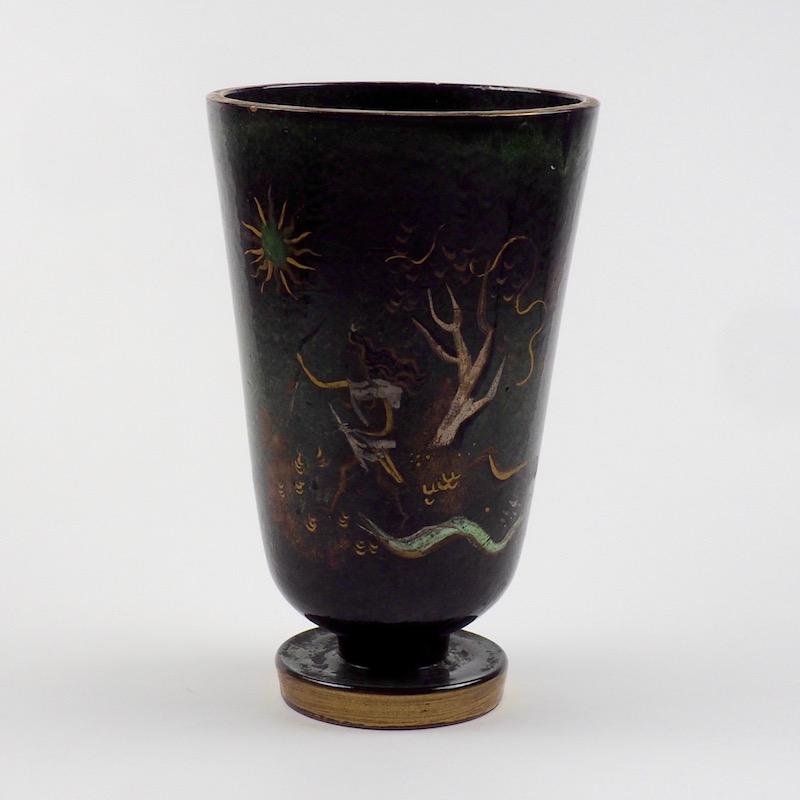 Swiss 1930s Neoclassical Large Vase of the Goddess Diana for Atelier Menelika 1