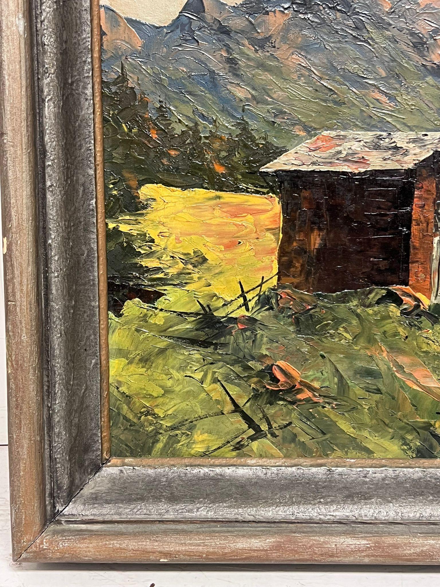 Il Cervino
Artista svizzero, firmato in modo indistinto 
datato 1946
olio su tavola, incorniciato
incorniciato: 22,5 x 26,5 pollici
tavola: 20 x 23,5 pollici
provenienza: collezione privata, Regno Unito
condizioni: ottime e solide condizioni 