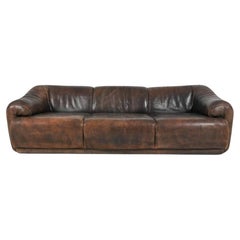 Swiss 1970’s Buffalo Leather Sofa