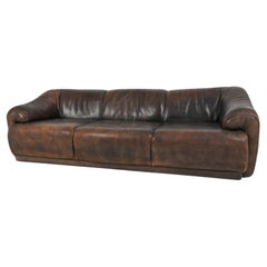 Swiss 1970’s Buffalo Leather Sofa