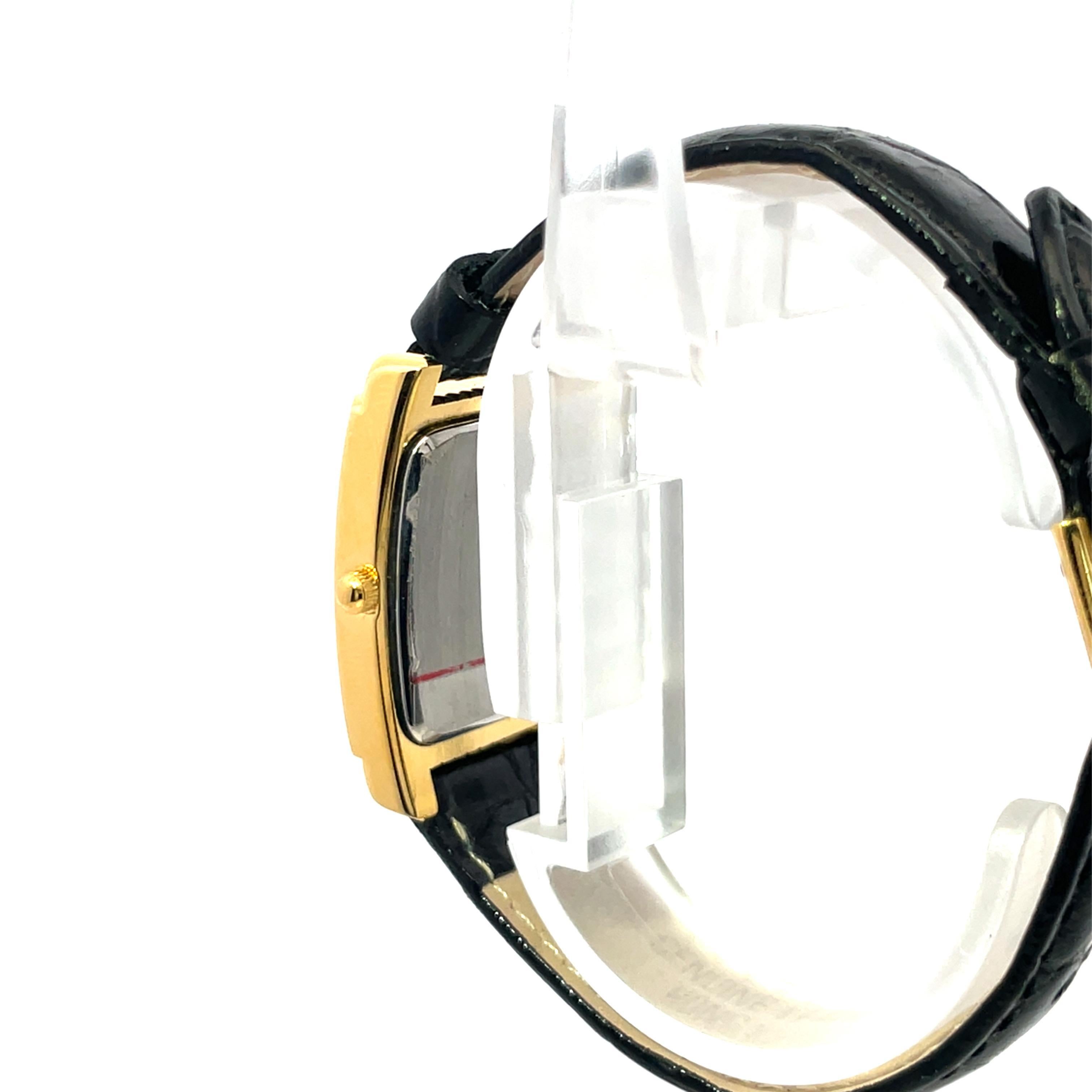 Modern Swiss 999.9 Gold Ingot Watch with Genuine Leather Belt For Sale
