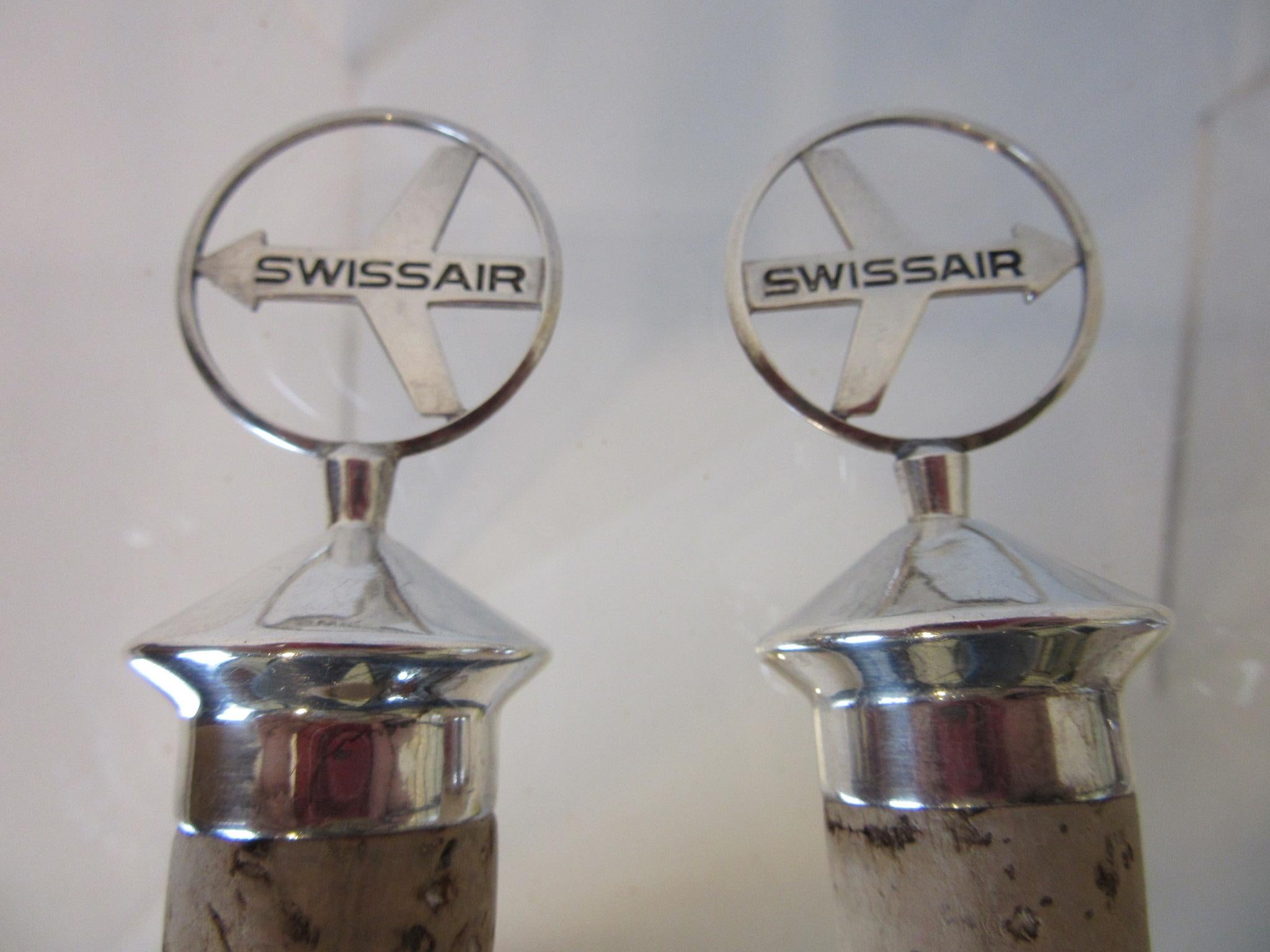 Unknown Swiss Air Airlines Silver Logo Wine / Bottle Stoppers
