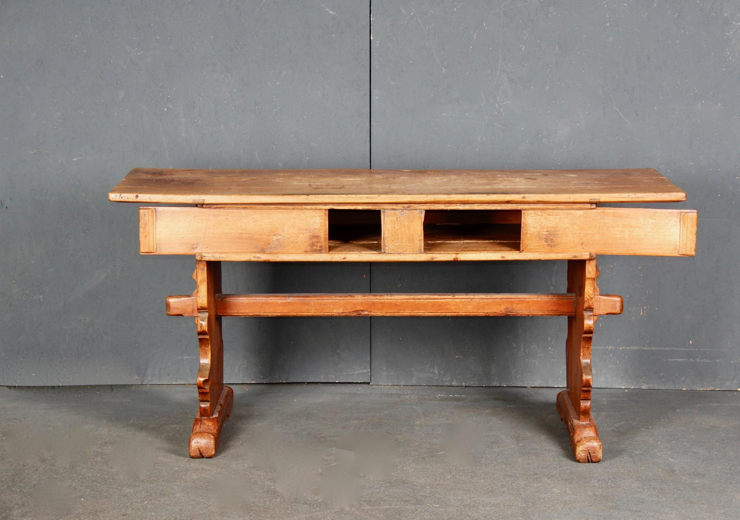 19th Century Swiss Alp Console Table For Sale