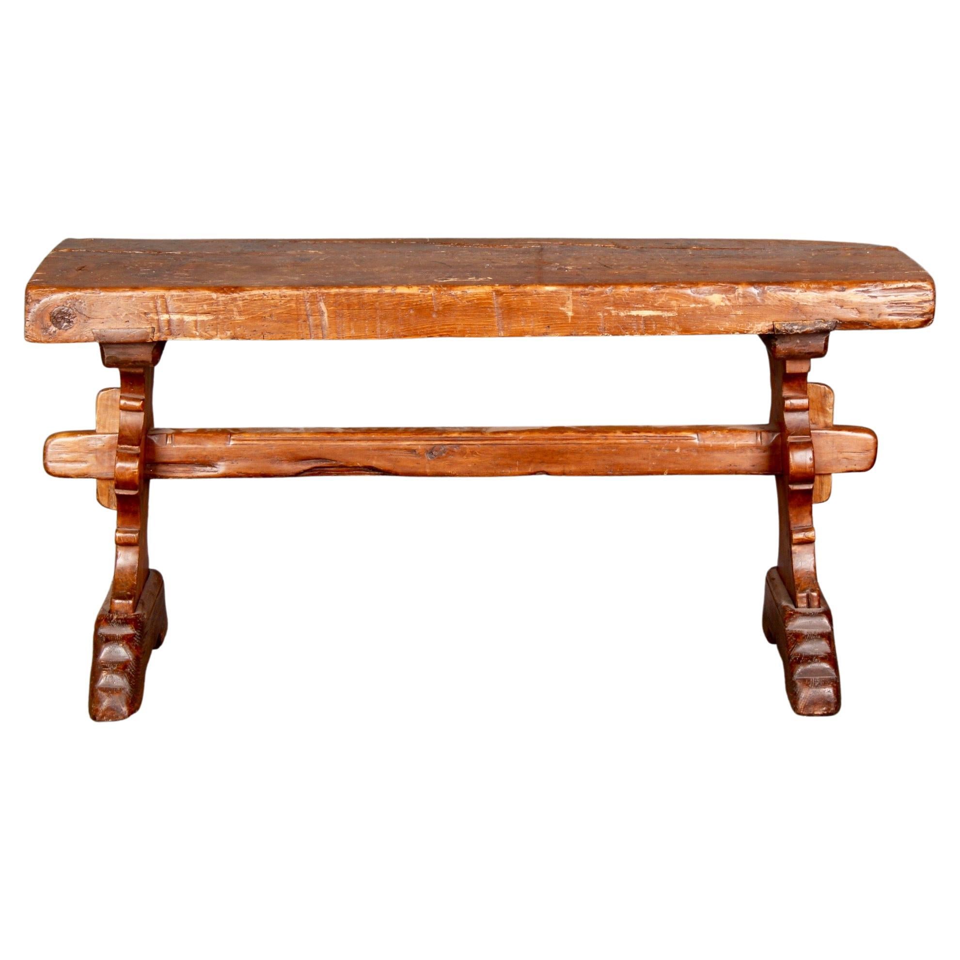 Swiss Alp Console Table from Gruyere Village