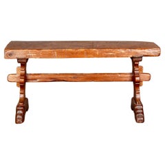 Antique Swiss Alp Console Table from Gruyere Village