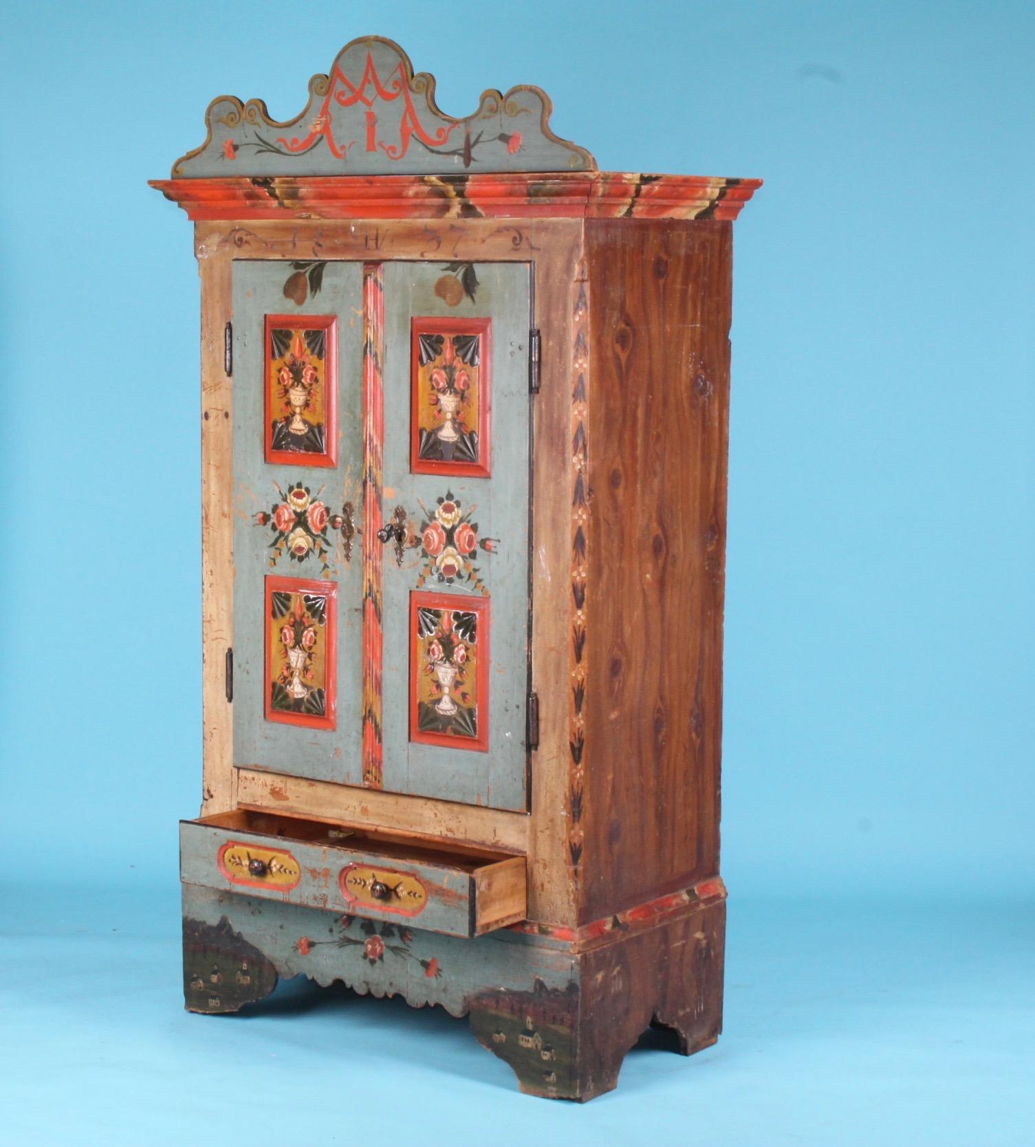 Mid-19th Century Swiss Alp Cupboard For Sale