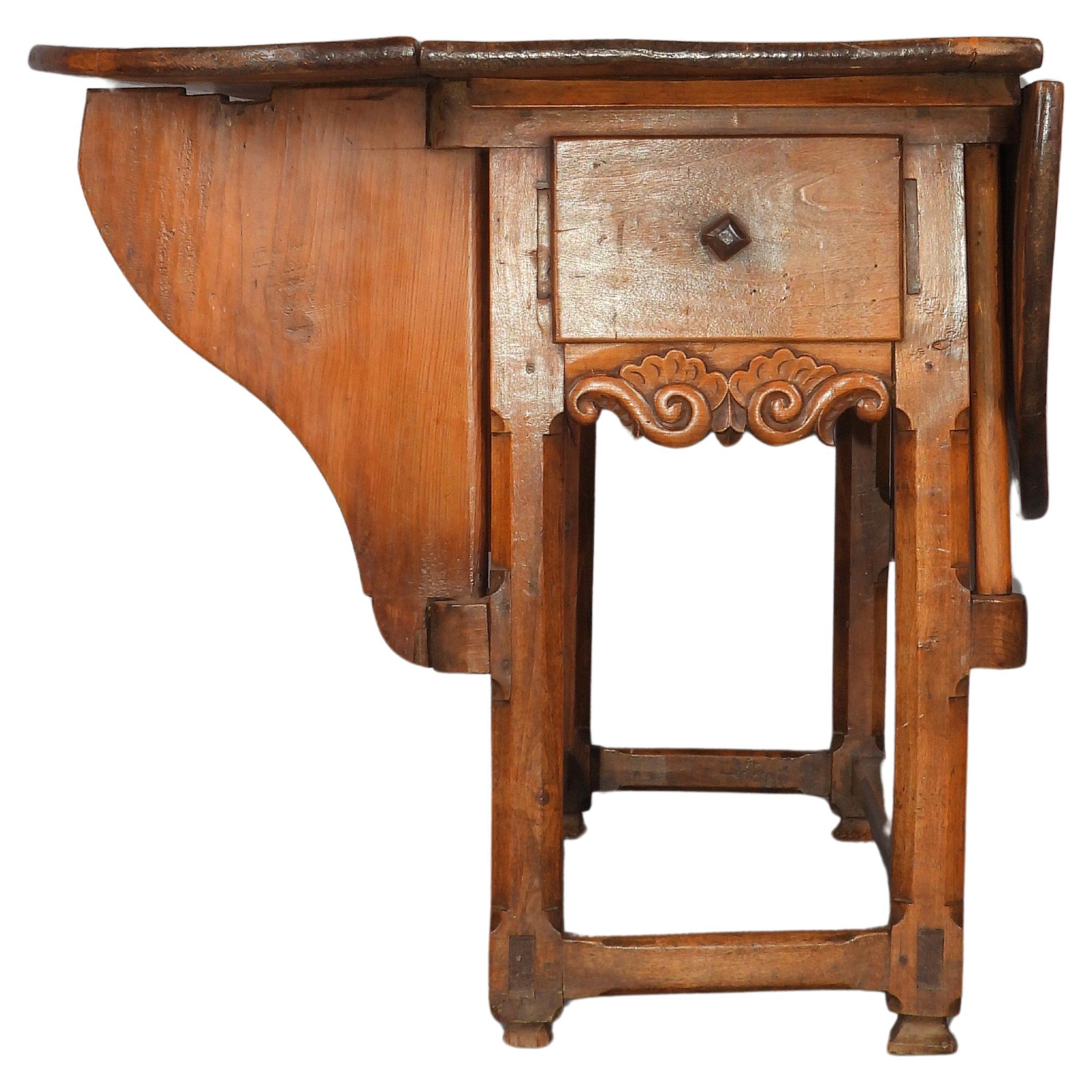Swiss alp Dinning or demi lune table For Sale