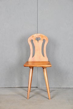 Swiss alp escabelle A64 monogram KD dated 1834