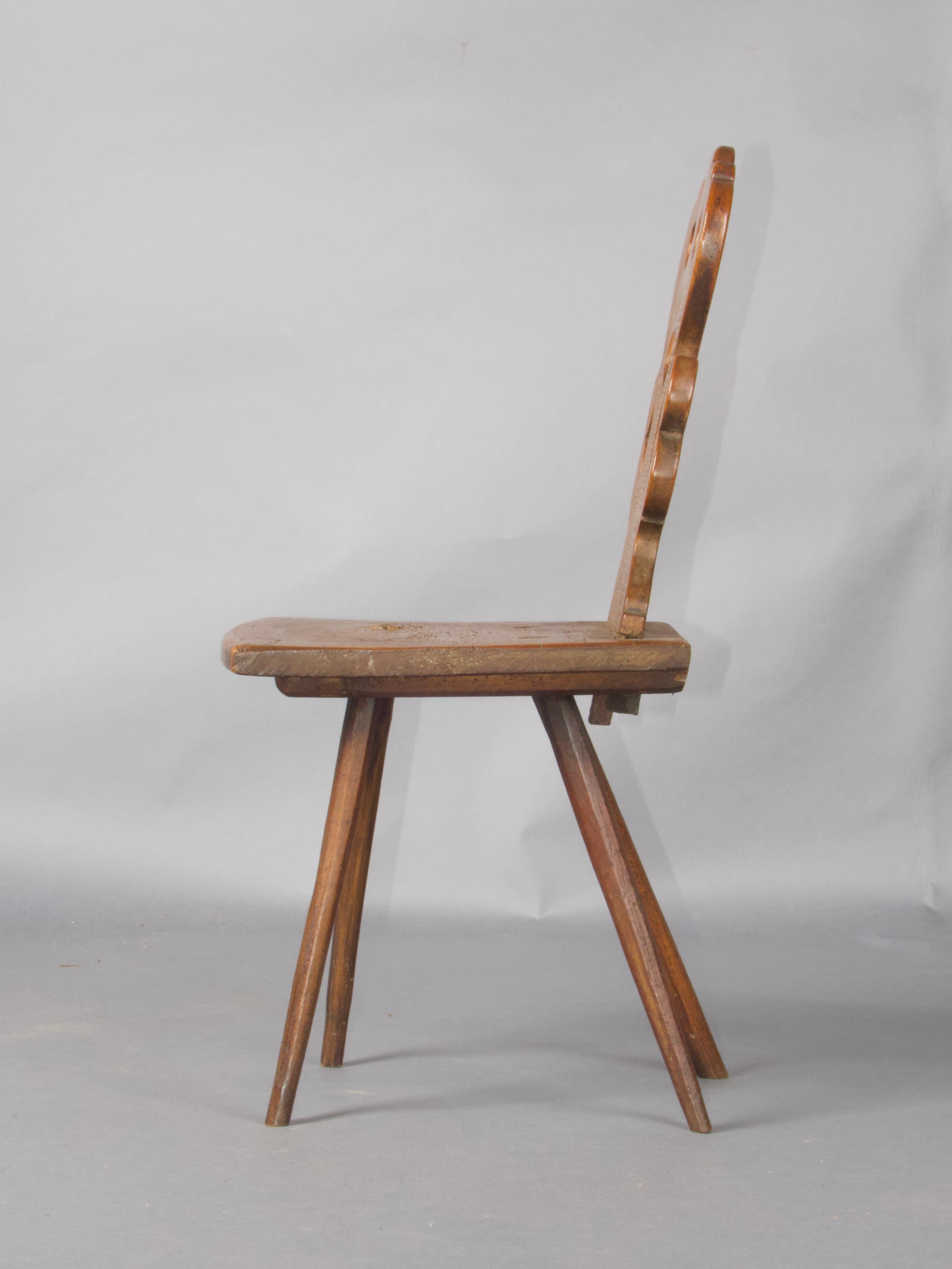 19th Century Swiss alp escabelle B 61 For Sale