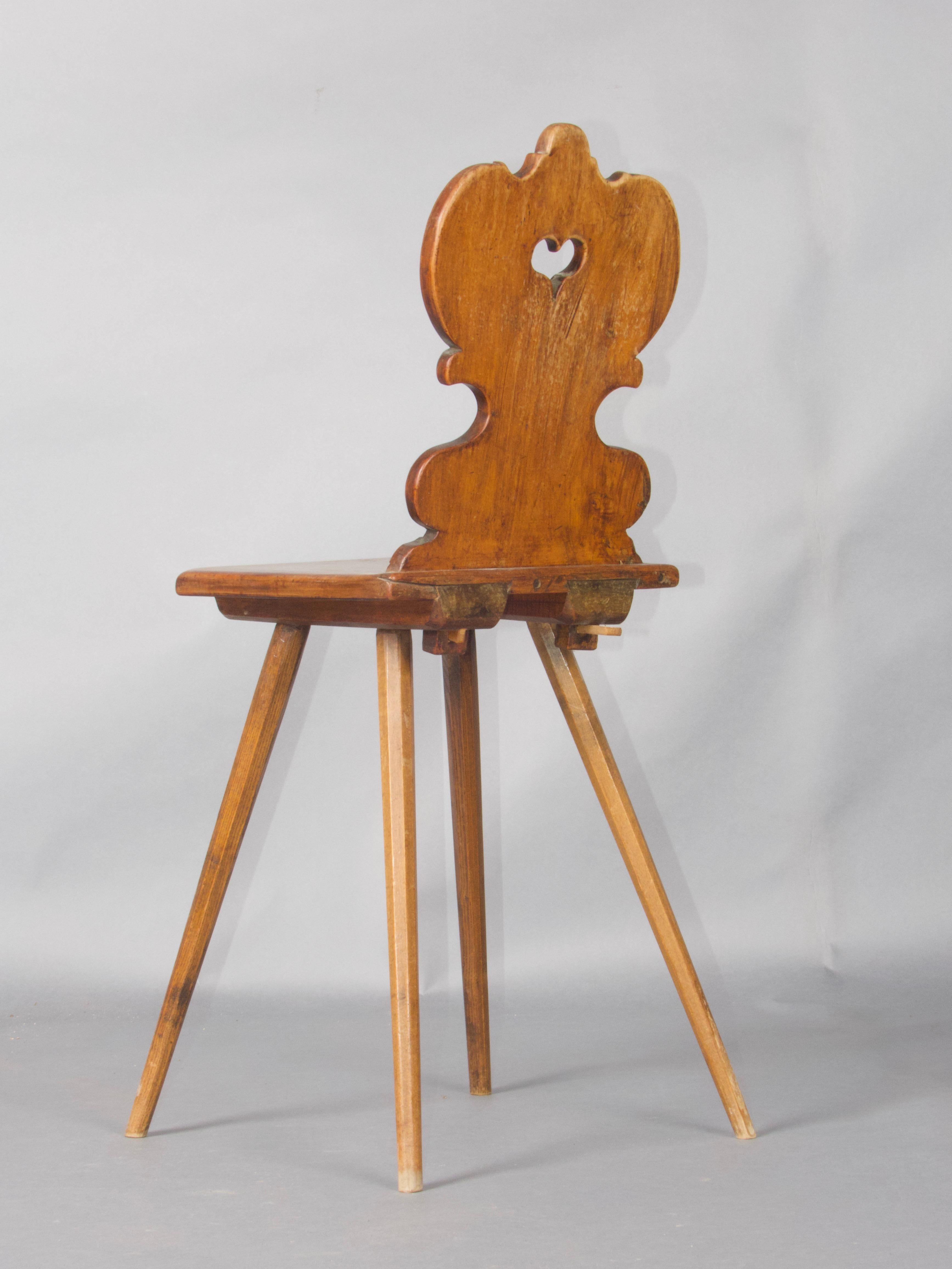 Mid-19th Century Swiss alp escabelle B 67 For Sale