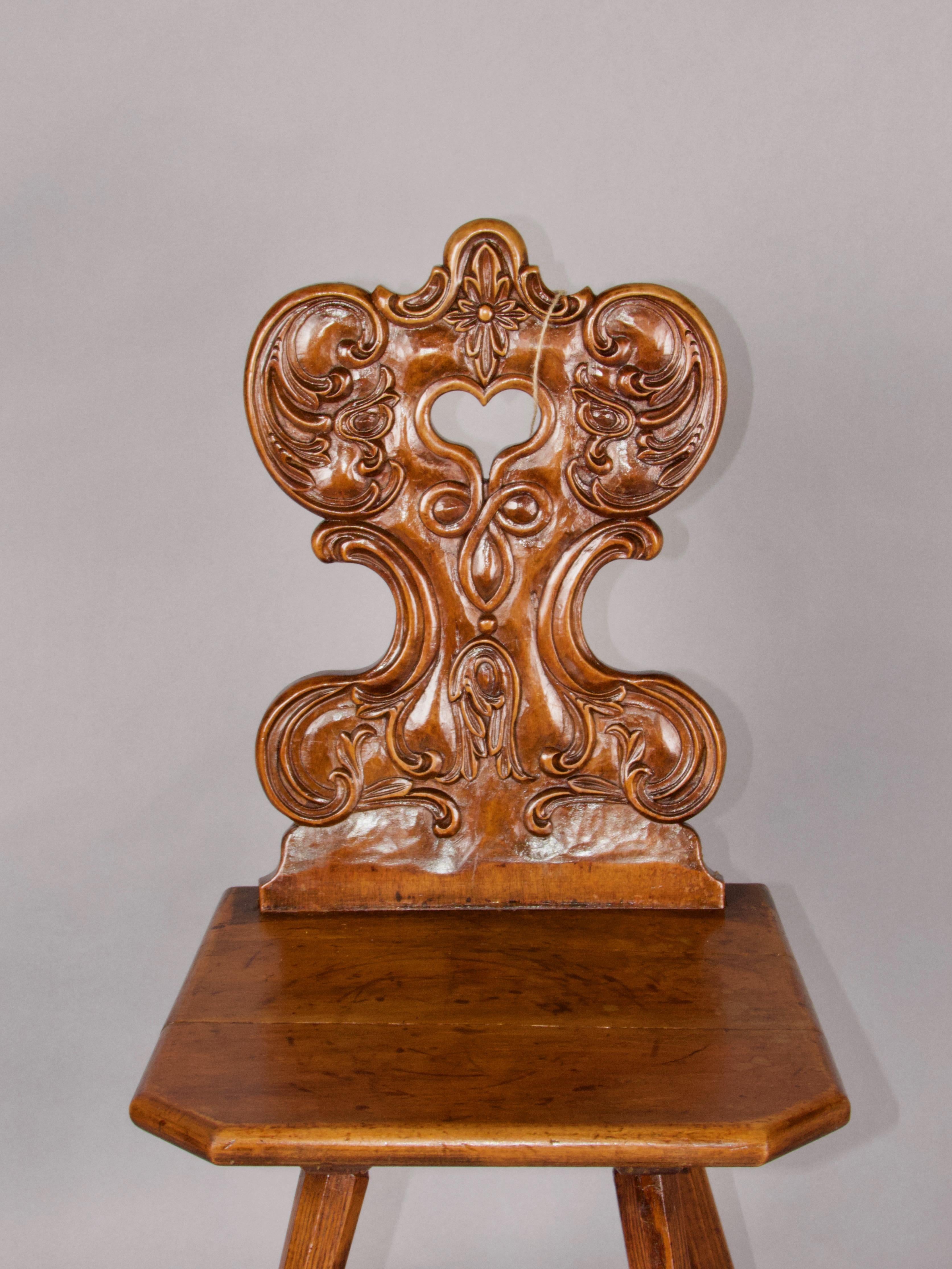 19th Century Swiss alp escabelle B72 For Sale