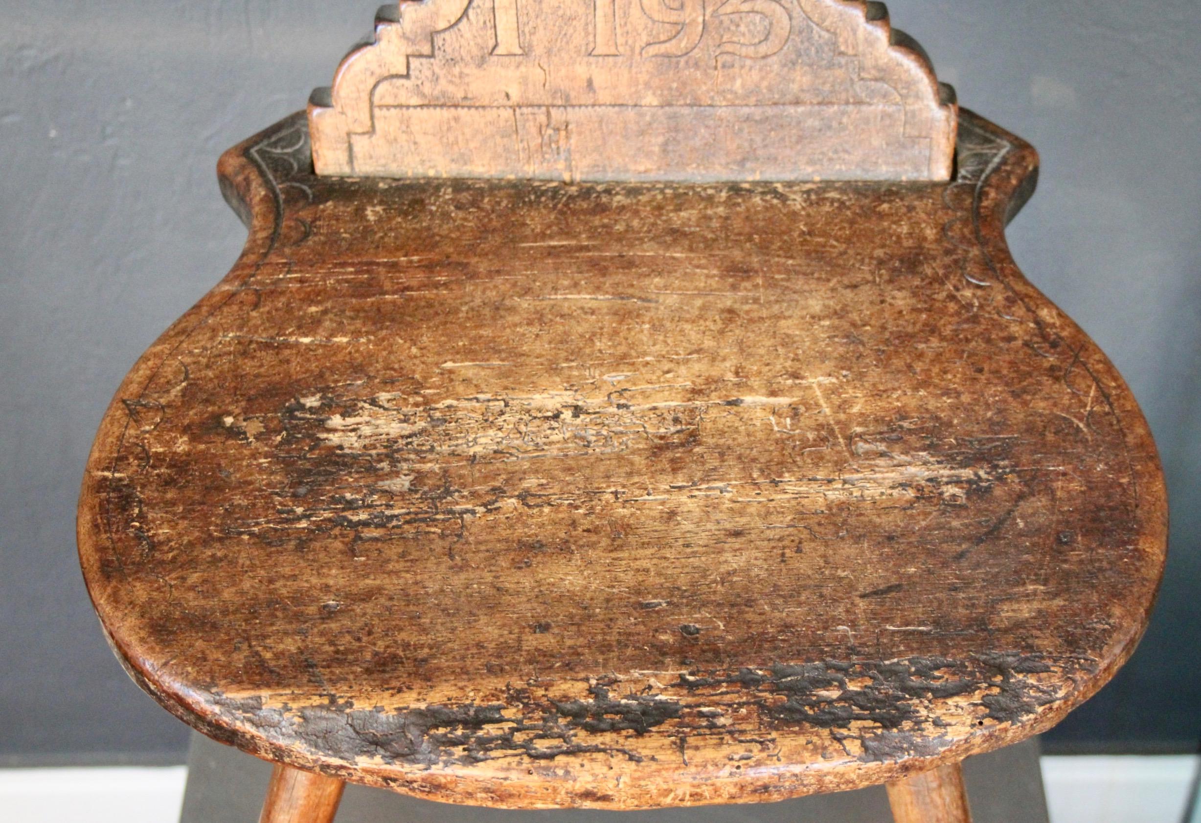 Wood Swiss Alp Dated 1793 from Saanen Village For Sale