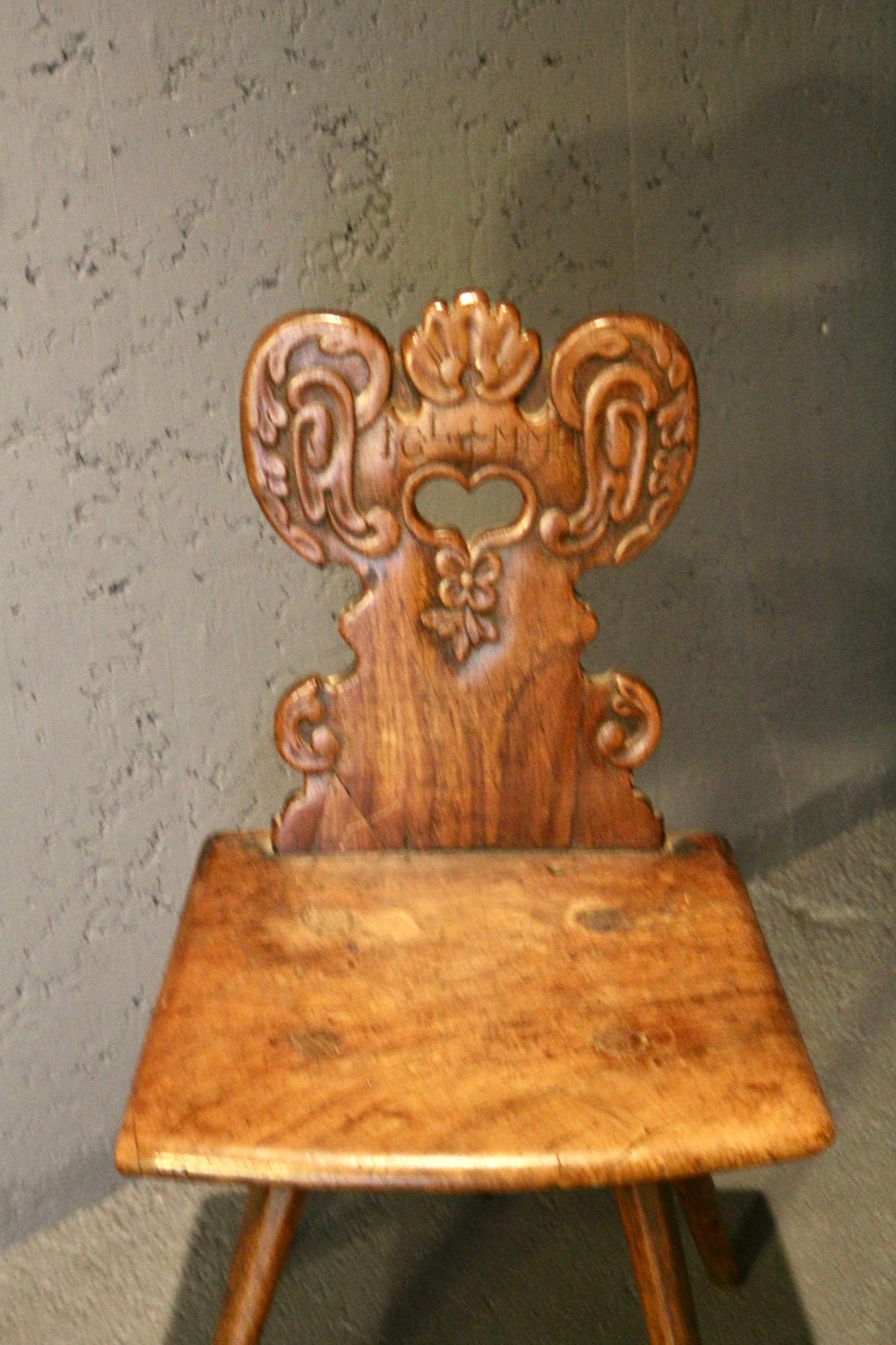 19th Century Swiss alp escabelle For Sale