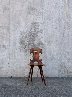 Swiss alp escabelle solid wood