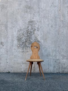 Swiss alp escabelle solid wood