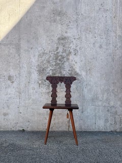 Swiss alp escabelle solid wood