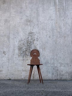 Swiss alp escabelle solid wood