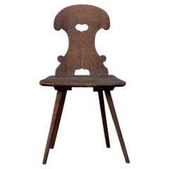 Swiss alp escabelle solid wood