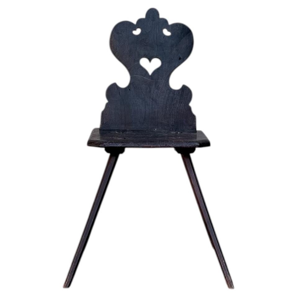 Swiss alp escabelle solid wood