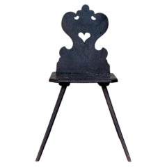 Swiss alp escabelle solid wood