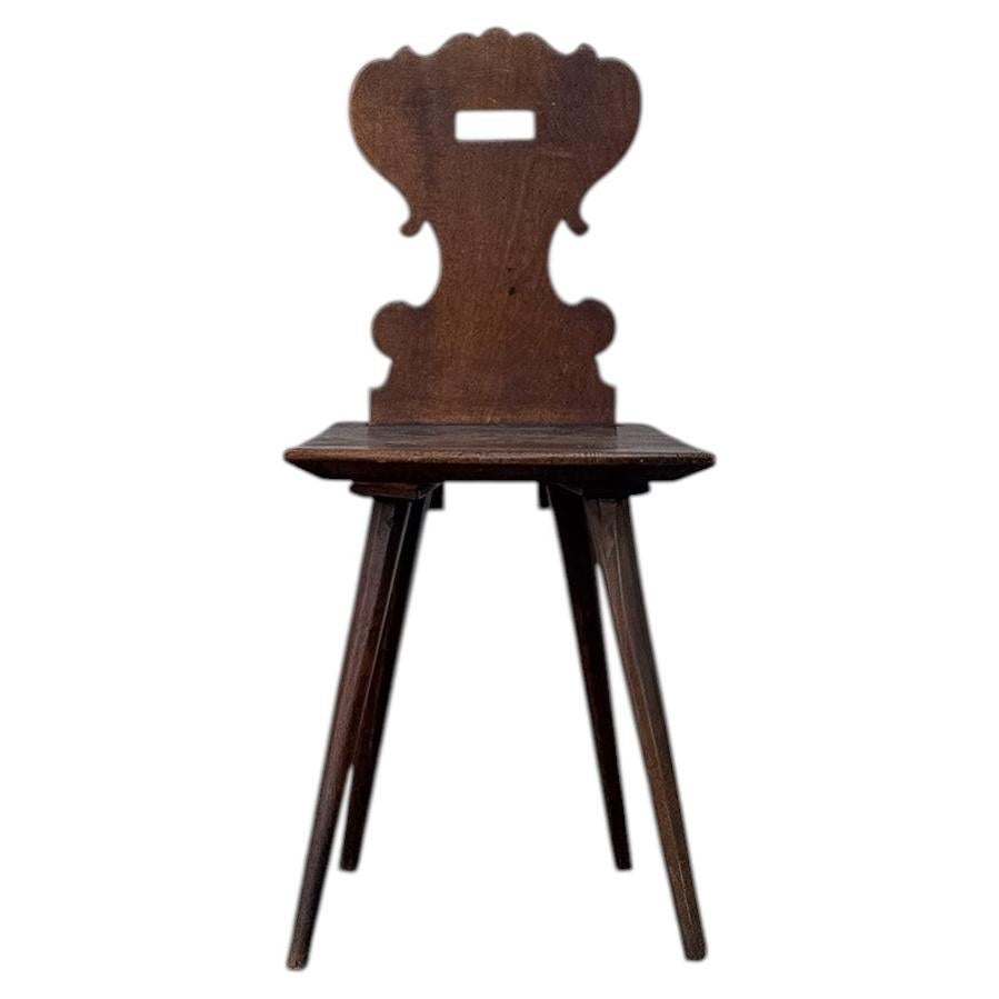 Swiss alp escabelle solid wood For Sale