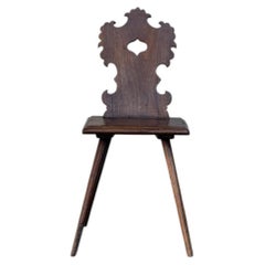 Swiss alp escabelle solid wood