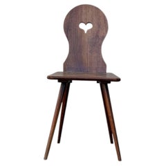 Swiss alp escabelle solid wood